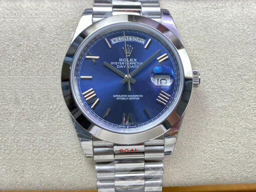 Replica EW Factory Rolex Day Date M228206-0015 Blue Dial - Buy Replica Watches