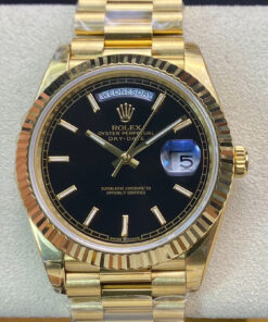 Replica EW Factory Rolex Day Date 40MM Black Dial - Buy Replica Watches