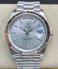 Replica EW Factory Rolex Day Date 40MM Silver Dial - Buy Replica Watches
