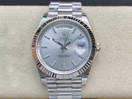 Replica EW Factory Rolex Day Date 40MM Silver Dial - Buy Replica Watches