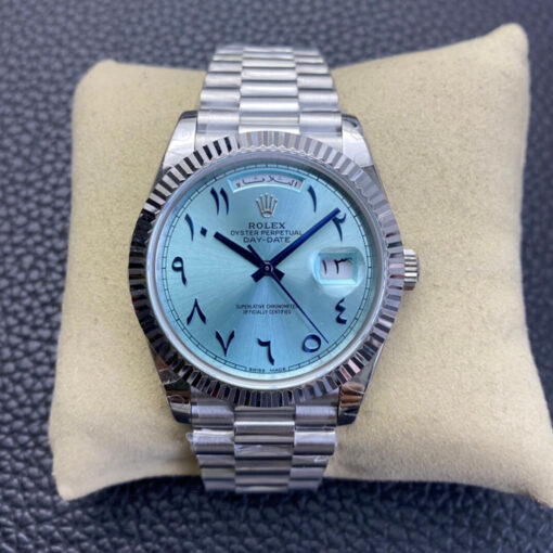 Replica BP Factory Rolex Day Date Middle East Custom Ice Blue Dial - Buy Replica Watches