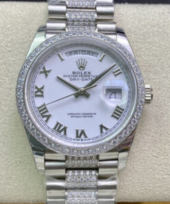 Replica EW Factory Rolex Day Date M128349RBR-0026 White Dial - Buy Replica Watches