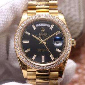 Replica EW Factory Rolex Day Date M228348RBR-0001 Black Dial - Buy Replica Watches