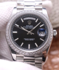 Replica EW Factory Rolex Day Date M228349RBR-0002 18ct White Gold - Buy Replica Watches