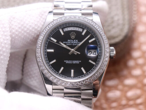 Replica EW Factory Rolex Day Date M228349RBR-0002 18ct White Gold - Buy Replica Watches