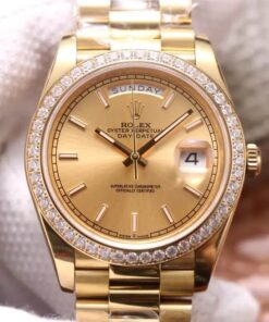 Replica EW Factory Rolex Day Date M228348RBR-0008 18ct Yellow Gold - Buy Replica Watches