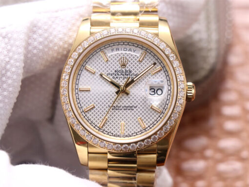 Replica EW Factory Rolex Day Date M228348RBR-0005 18ct Gold - Buy Replica Watches
