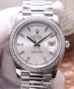 Replica EW Factory Rolex Day Date M228349RBR-0001 Silver Dial - Buy Replica Watches