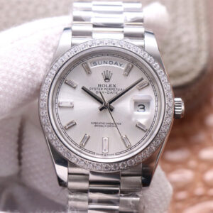 Replica EW Factory Rolex Day Date M228349RBR-0001 Silver Dial - Buy Replica Watches