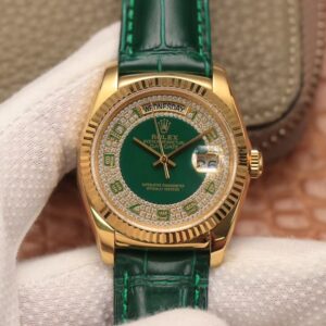 Replica Rolex Day-Date 118138 green dial with diamonds - Buy Replica Watches