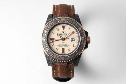 Replica Rolex GMT-MASTER II Diw Brown Fabric Strap - Buy Replica Watches