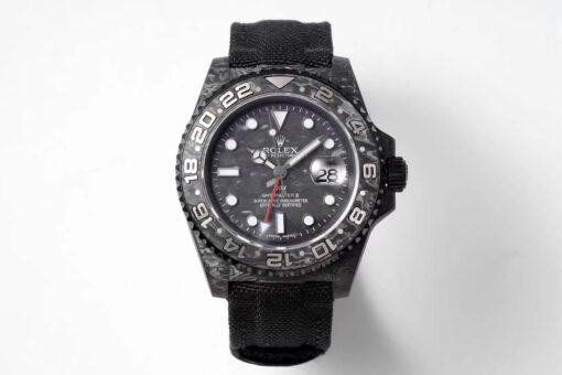 Replica Rolex GMT-MASTER II Diw Carbon Fiber Black Fabric Strap - Buy Replica Watches