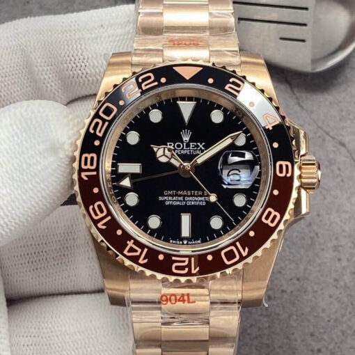 Replica GM Factory Rolex GMT Master II 126715CHNR-0001 Rose Gold - Buy Replica Watches