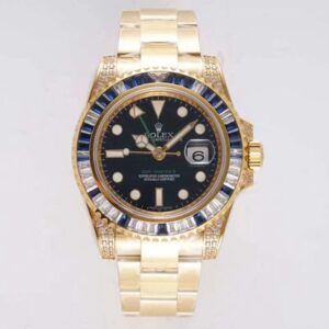 Replica ROF Factory Rolex GMT Master II 116758 SAru Blue White Diamond - Buy Replica Watches