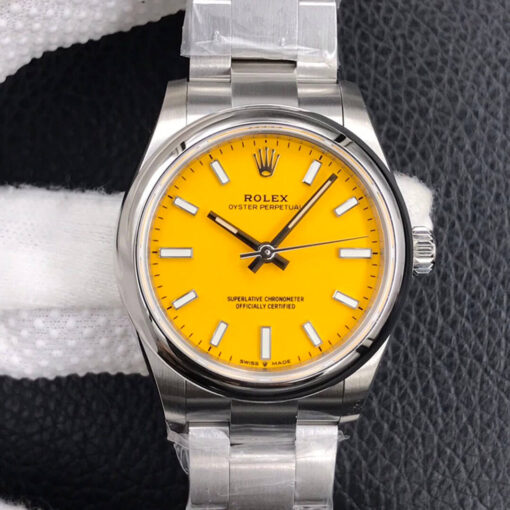 Replica EW Factory Rolex Oyster Perpetual M277200-0005 31MM Yellow Dial - Buy Replica Watches