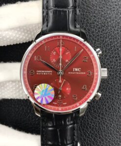 Replica ZF Factory IWC Portugieser Chronograph IW371616 Burgundy Red Dial - Buy Replica Watches