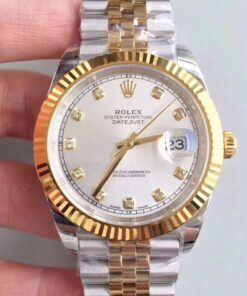 Replica EW Factory Rolex Datejust 41 126333 Silver Dial Yellow Gold Bracelet - Buy Replica Watches