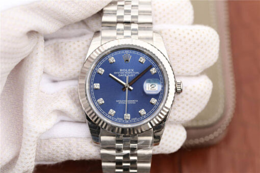 Replica EW Factory Rolex Datejust M126334-0016 Diamond Blue Dial - Buy Replica Watches