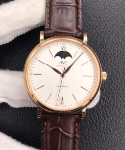 Replica MKS Factory IWC Portofino Moon Phase IW459401 Rose Gold White Dial - Buy Replica Watches