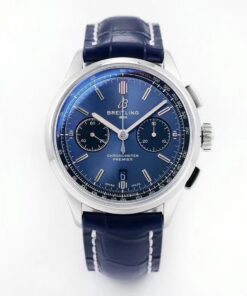 Replica GF Factory Breitling Premier B01 Chronograph AB0118221C1A1 V2 Blue Dial - Buy Replica Watches
