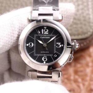 Replica V9 Factory Cartier Pasha W31076M7 Black Dial - Buy Replica Watches