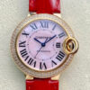 Replica 3K Factory Ballon Bleu De Cartier 33MM WJBB0033 Red Strap - Buy Replica Watches