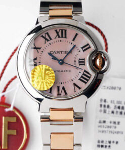 Replica AF Factory Ballon Bleu De Cartier 33MM W6920070 Pink Dial - Buy Replica Watches