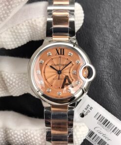 Replica V6 Factory Ballon Bleu De Cartier 33MM Rose Gold Dial - Buy Replica Watches