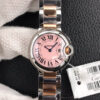 Replica V6 Factory Ballon Bleu De Cartier 28MM V8 Pink Dial Gold Strap - Buy Replica Watches