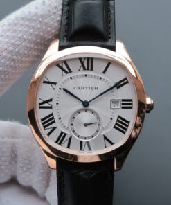 Replica V6 Factory Drive De Cartier WGNM0003 Rose Gold Silver Dial - Buy Replica Watches