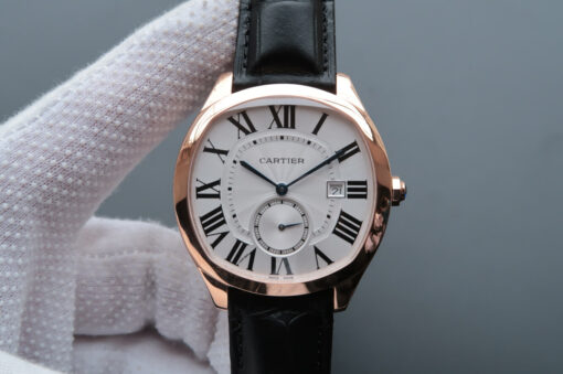 Replica V6 Factory Drive De Cartier WGNM0003 Rose Gold Silver Dial - Buy Replica Watches