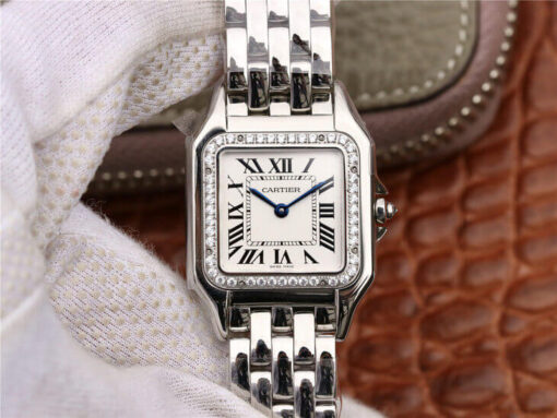 Replica GF Factory Panthere De Cartier W4PN0008 Diamond Silver Dial - Buy Replica Watches