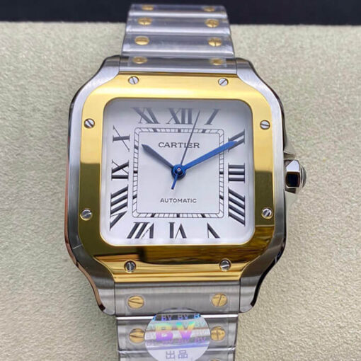 Replica BV Factory Cartier De Santos W2SA0016 35MM White Dial - Buy Replica Watches
