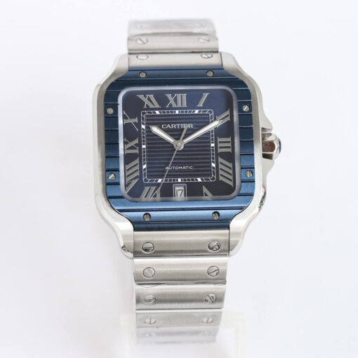 Replica GF Factory Cartier Santos Blue Bezel - Buy Replica Watches
