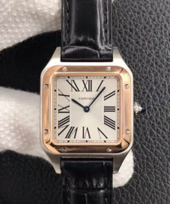 Replica Cartier Santos W2SA0012 Rose Gold Cowhide Strap - Buy Replica Watches