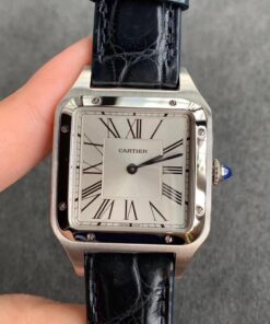 Replica Cartier Santos WSSA0022 Silver-Plated Frosted Dial - Buy Replica Watches