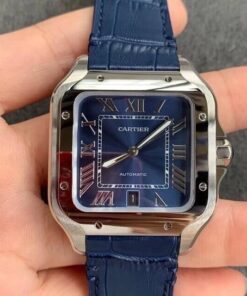 Replica V6 Factory Cartier Santos WSSA0030 Blue Dial - Buy Replica Watches