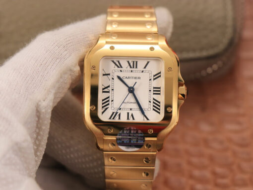 Replica BV Factory Cartier De Santos WSSA0010 18K Gold - Buy Replica Watches