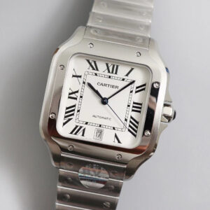 Replica BV Factory Cartier Santos WSSA0009 White Dial - Buy Replica Watches