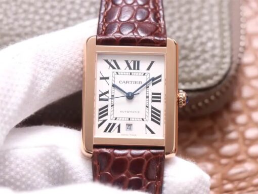 Replica V9 Factory Cartier Tank W5200026 Rose Gold - Buy Replica Watches