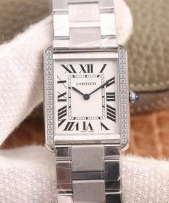 Replica K11 Factory Cartier Tank Stainless Steel Diamond - Buy Replica Watches