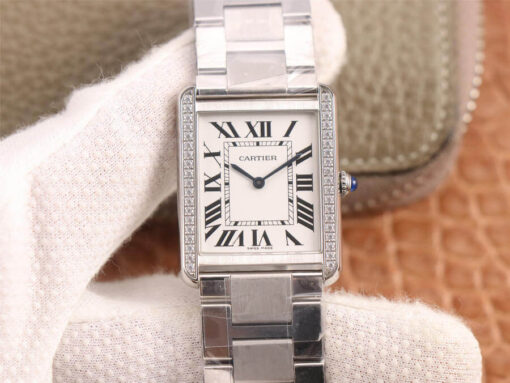 Replica K11 Factory Cartier Tank Stainless Steel Diamond - Buy Replica Watches