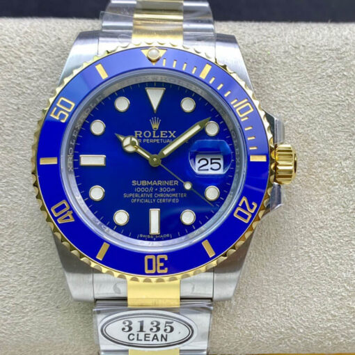 Replica Clean Factory Rolex Submariner 116613LB-97203 V4 Blue Bezel - Buy Replica Watches