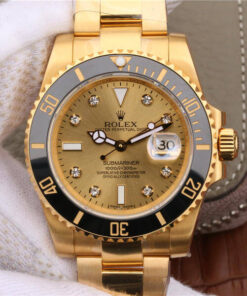 Replica Noob Factory Rolex Submariner 116618 V7 Gild Diamond-Studded Dial - Buy Replica Watches