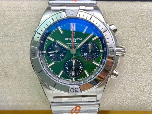 Replica GF Factory Breitling Chronomat AB01343A1L1A1 Green Dial - Buy Replica Watches