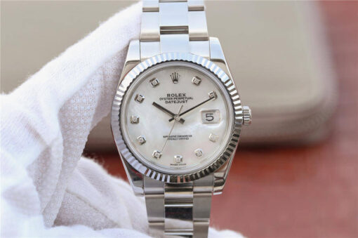 Replica EW Factory Rolex Datejust M126334-0019 White Mother-Of-Pearl Dial - Buy Replica Watches