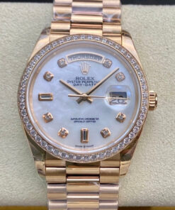 Replica EW Factory Rolex Day Date 128238 V2 Diamond-set Bezel - Buy Replica Watches