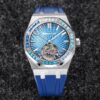 Replica R8 Factory Audemars Piguet Royal Oak Tourbillon V3 Blue Rubber Strap - Buy Replica Watches