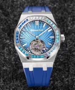 Replica R8 Factory Audemars Piguet Royal Oak Tourbillon V3 Blue Rubber Strap - Buy Replica Watches