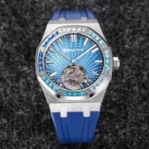 Replica R8 Factory Audemars Piguet Royal Oak Tourbillon V3 Blue Rubber Strap - Buy Replica Watches